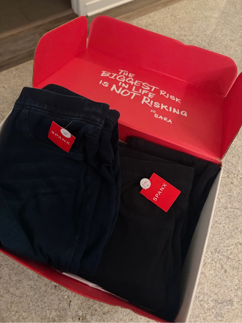 SPANX Navy and Black High-Rise Leggings Set